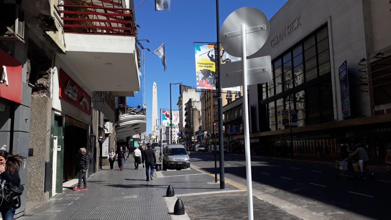 Que Mejor Vista Del Obelisco Piso A La Calle Corrientes Buenos Aires Zewnętrze zdjęcie